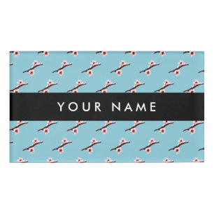 Badge D'identification Cherry Blossom, Pink Sakura, Votre Nom