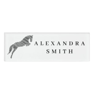 Badge D'identification Cheval de saut Scribble Horse Entraîneur de ch