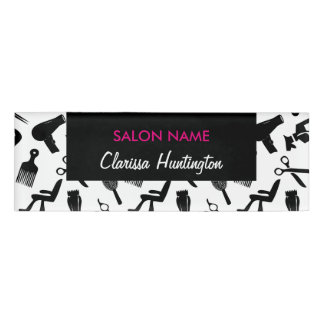 Badge D'identification Chic Hair Stylist Motif Nom personnalisé