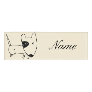 Badge D'identification Chien de tonnerre minimaliste mou