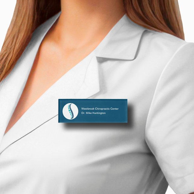 Badge D'identification Chiropractor Médicale Bureau Personnel Moderne Nom (Créateur téléchargé)