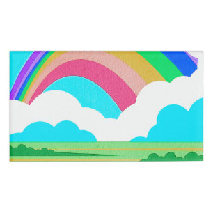 Badge D'identification Ciel arc-en-ciel