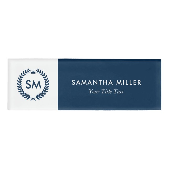 Badge D'identification Cimier bleu blanc et marine Cimetière bleu Guirlan (Devant)