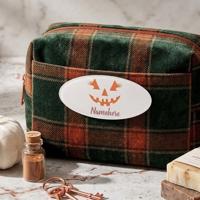 Badge D'identification Citrouille personnalisée Jack O Lantern Halloween  (Créateur téléchargé)