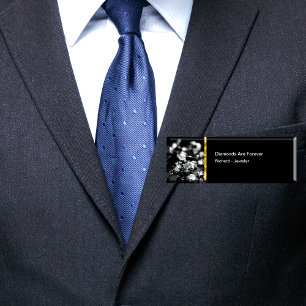 Badge D'identification Classy Diamond Jeweler Nom du personnel Tags