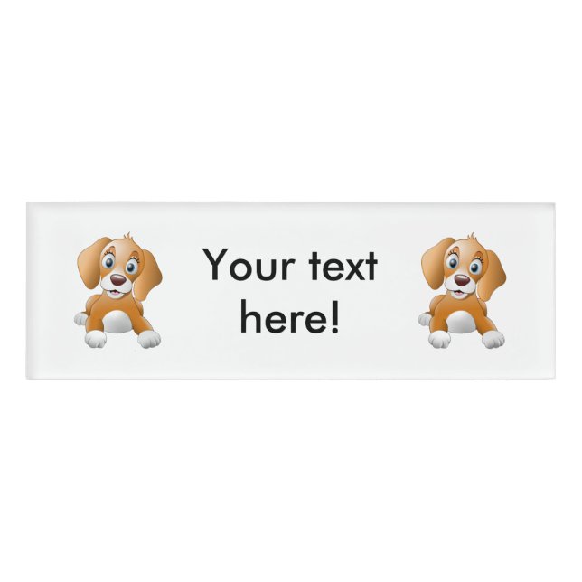 Badge D'identification Clipart Brown de chien (Devant)