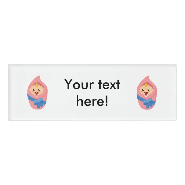 Badge D'identification Clipart nouveau-né de bébé (Devant)