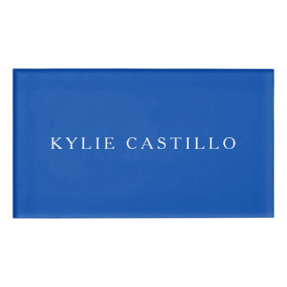 Badge D'identification Cobalt Blue Unique Classique Professionnel