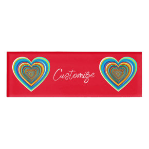 Badge D'identification Coeur valentin multicolore Thunder_Cove
