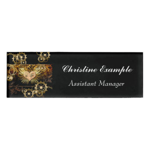 Badge D'identification Coeur vapeur