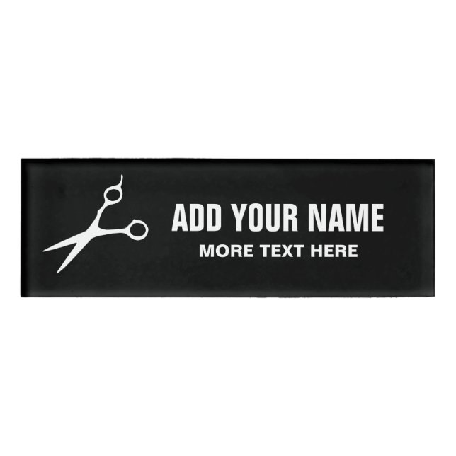 Badge D'identification Coiffure personnalisée styliste salon étiquettes d (Devant)