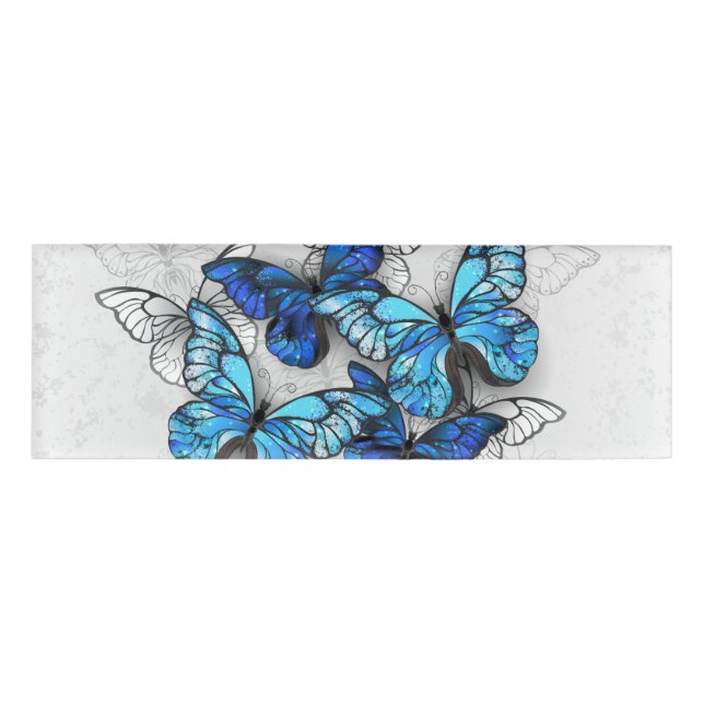 Badge D'identification Composition des White and Blue Butterflies (Devant)