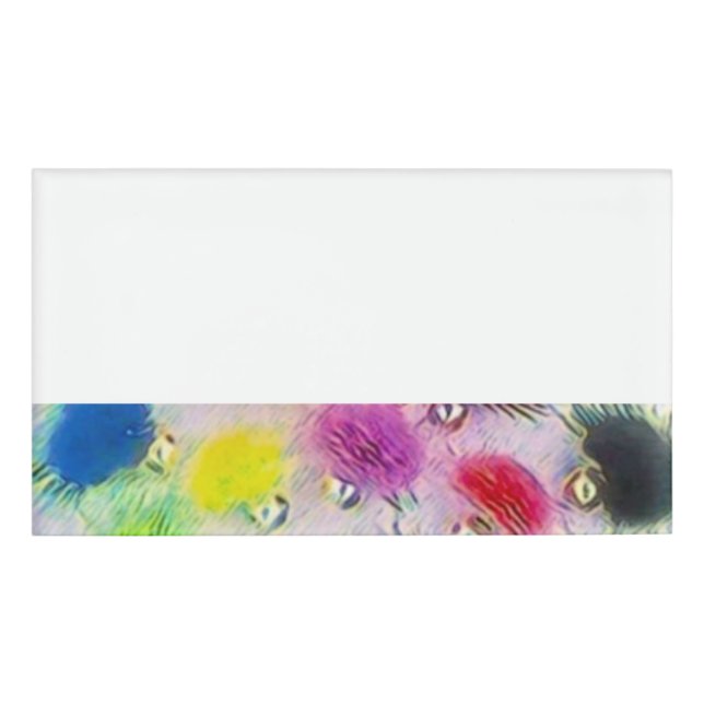 Badge D'identification conception Fluff Party de nom réutilisable (Devant)