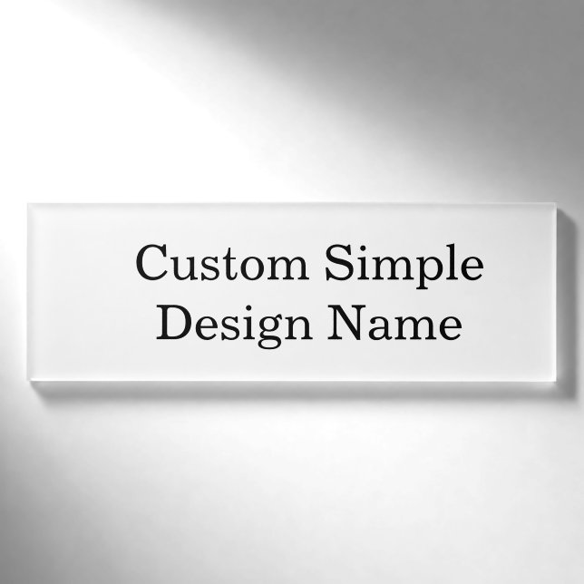 Badge D'identification Conception personnalisée classique 3" x 1" (Devant)