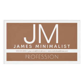 Badge D'identification Conception professionnelle moderne et minimale | B