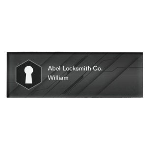 Badge D'identification Cool Moderne Locksmith Thème Nom du personnel Tags