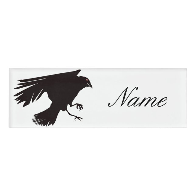 Badge D'identification Corbeau noir vol Thunder_Cove (Devant)