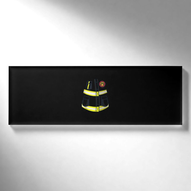 Badge D'identification Costume pompier Halloween (Devant)