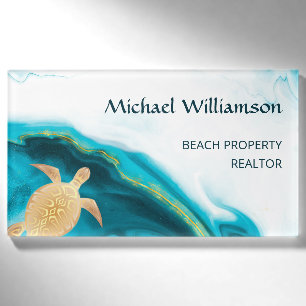 Badge D'identification Côte Turquoise de la tortue de mer d'or