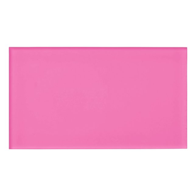 Badge D'identification Couleur solide : Rose chaud #2 (Devant)