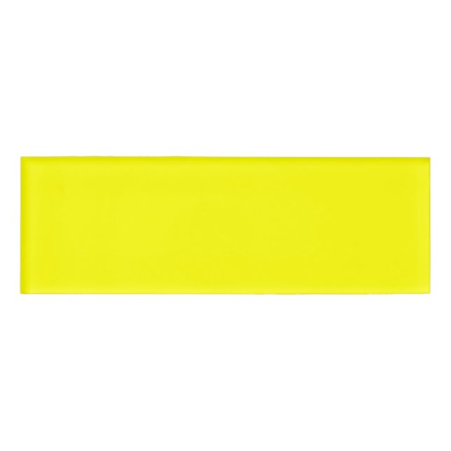Badge D'identification Couleur uni jaune néon (Devant)