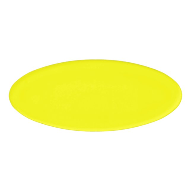Badge D'identification Couleur uni jaune néon | Classique (Devant)