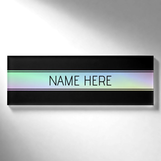 Badge D'identification Couleurs Modernes Dégradées & Texte Modifiable (Devant)