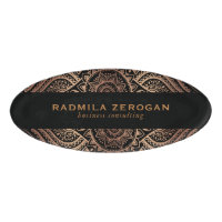 Couleurs noires et cuivre Coussin