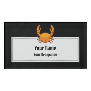 Badge D'identification Crab orange