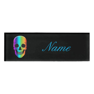 Badge D'identification Crâne humain psychédélique Thunder_Cove