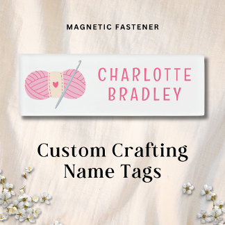 Badge D'identification Crochet Moderne Crocheting Entreprise personnalisé