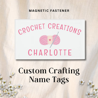 Badge D'identification Crochet Moderne Crocheting Entreprise personnalisé