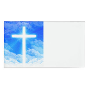 Badge D'identification Croix de lumière Jésus-Christ chrétien personna