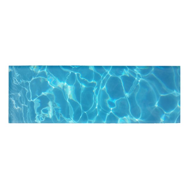 Badge D'identification Crystal Clear Sky Blue Pool Water (Devant)