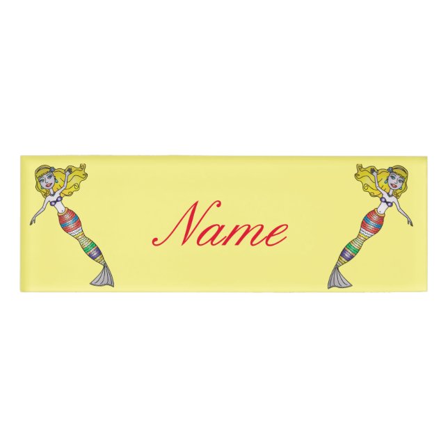 Badge D'identification Cute Blonde Mermaid Thunder_Cove (Devant)