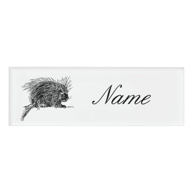 Badge D'identification Cute Bristly Hedgehog Thunder_Cove (Devant)