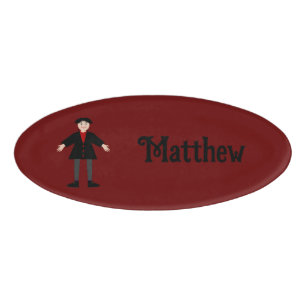Badge D'identification Cute Halloween Vampire Nom personnalisé