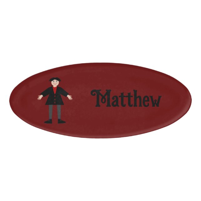 Badge D'identification Cute Halloween Vampire Nom personnalisé (Devant)