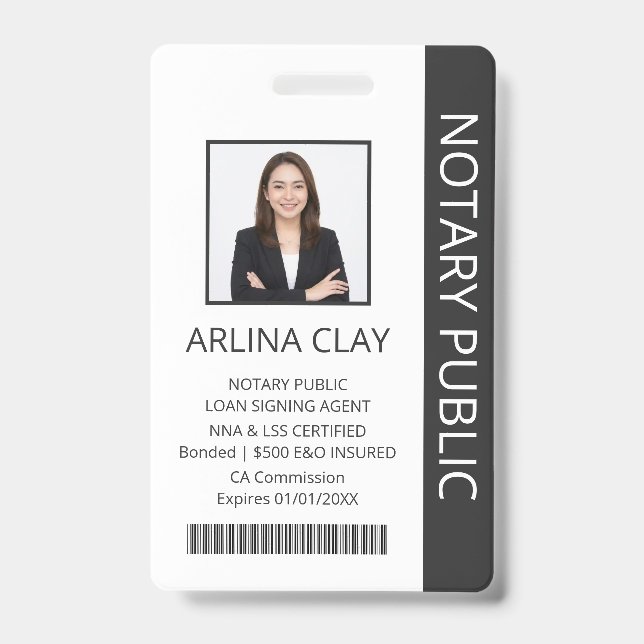 Badge d'identification d'agent de signature de prê (Avant)