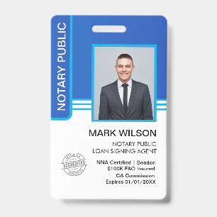 Badge d'identification d'agent de signature de prê