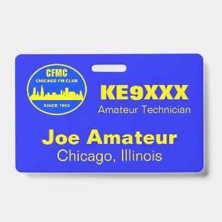 Badge d'identification d'appel et nom horizontal C