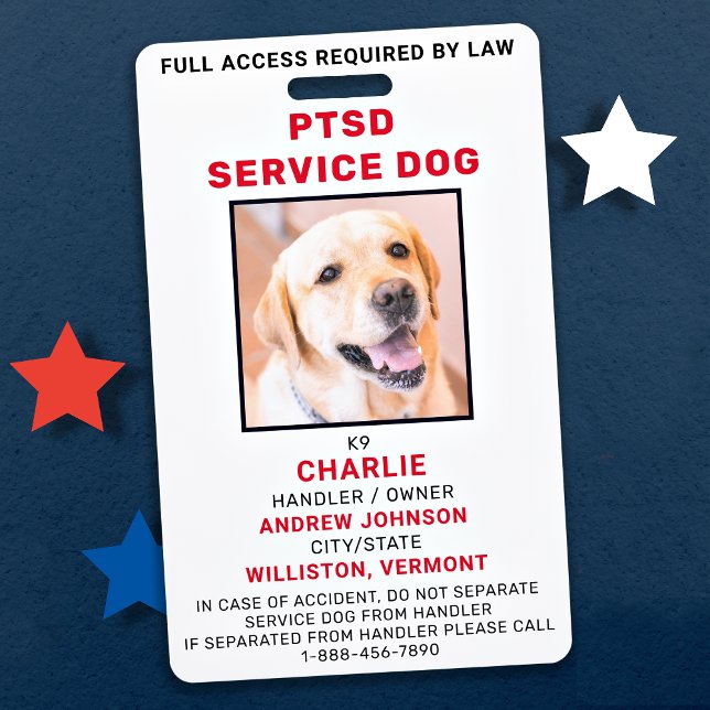 Badge d'identification de chien de service personn (Créateur téléchargé)