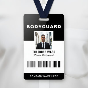 Badge d'identification de garde du corps professio