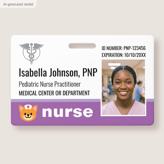 Badge d'identification de infirmière Photo Logo Ch (Créateur téléchargé)