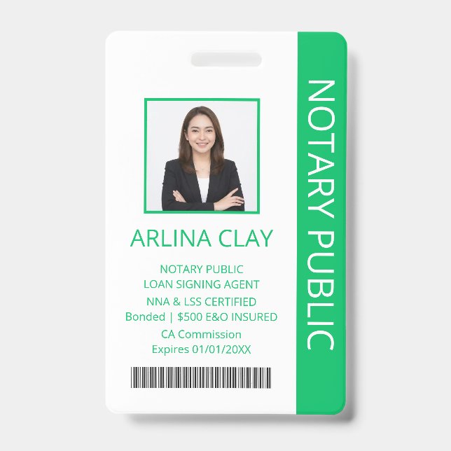 Badge d'identification de l'agent de signature de  (Avant)