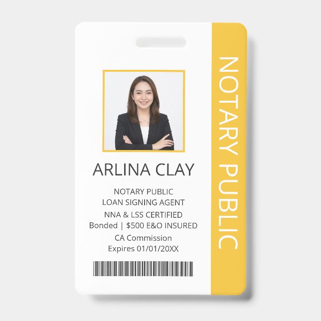 Badge d'identification de l'agent de signature de  (Avant)
