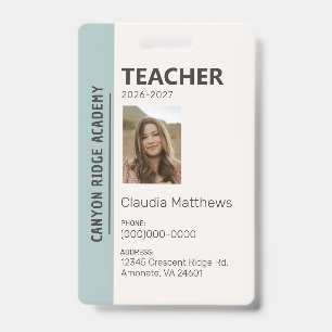 Badge d'identification de l'éducateur à domicile M