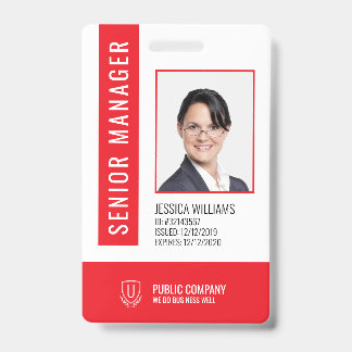 Badge d'identification de l'employé du personnel a