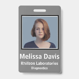 Badge d'identification de l'employé en design vert