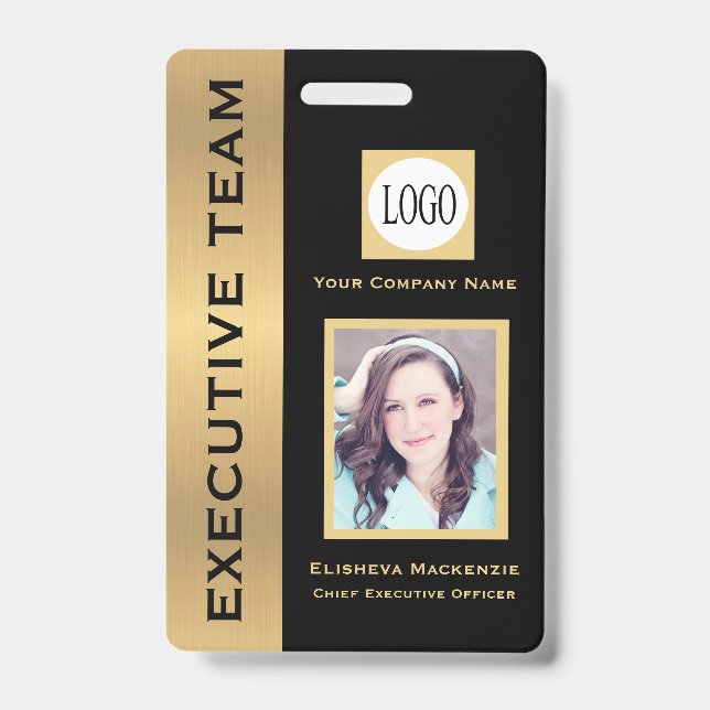 Badge d'identification de l'employé exécutif créat (Avant)